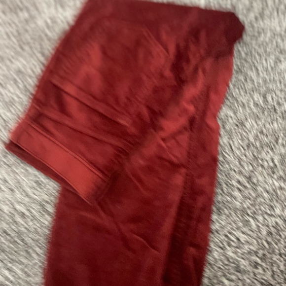 Banana Republic velvet high rise slim ankle length pants cabin red - Picture 6 of 6